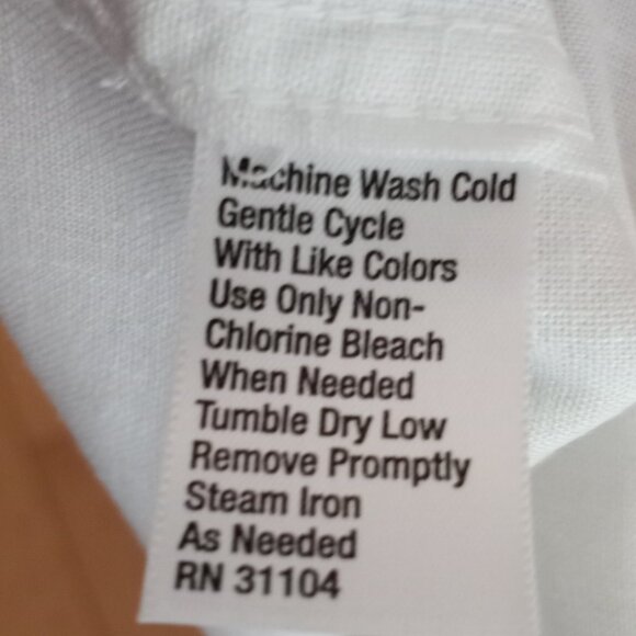 'SADDLEBRED' White Short sleeve Shirt Size XLT Linen blend NWT - Picture 6 of 14